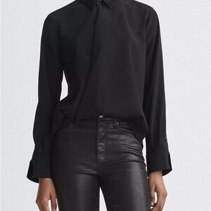 rag & bone black phillipa blouse - never worn. Bought $350usd
